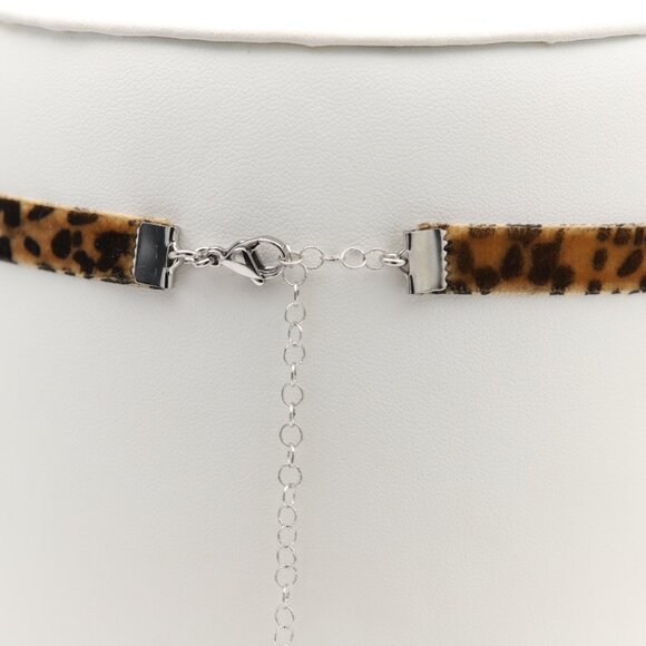 Leopard Choker Adjustable Trendy Brown Chokers (#60) - Picture 5 of 7